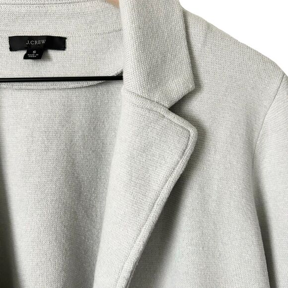 J.Crew Open Front Sweater Blazer Cardigan Light Gray Size Small - Picture 2 of 7